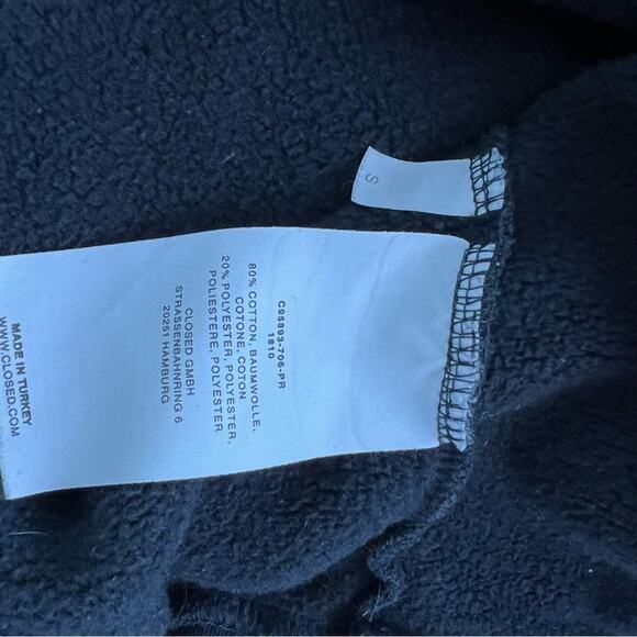 Closed Oversized Printed Logo Hoodie Navy Blue Size Small - Picture 11 of 14